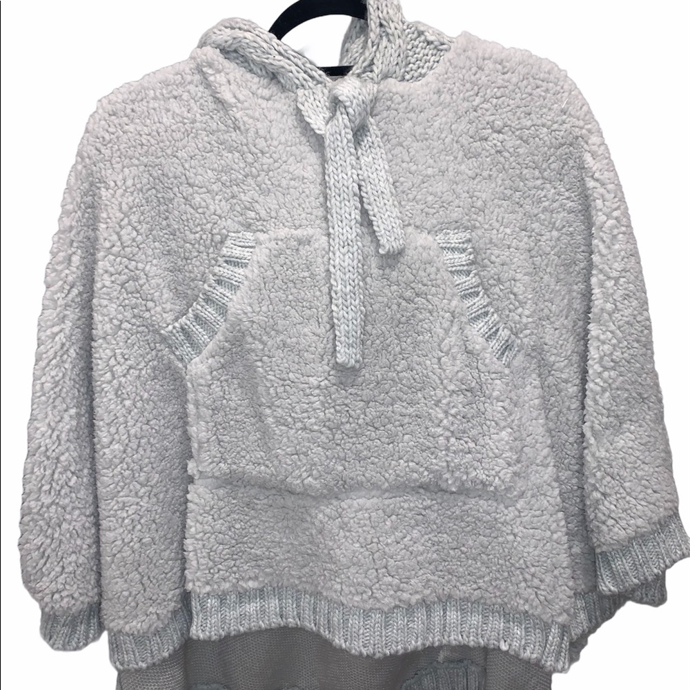 Fluffy Sweater Poncho